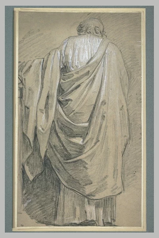 Vecchio drappeggiato, in piedi, visto da dietro - Museo del Louvre, Parigi